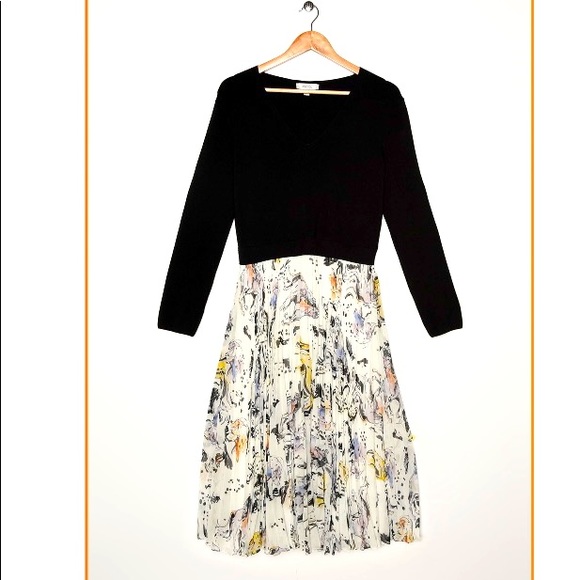 Knit and chiffon dress. - Picture 1 of 2